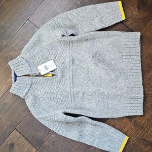 Boden Gray Marl Zip-Up Sweater 5-6Y *NWT